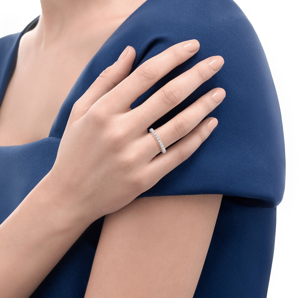 RECARLO - ANELLO VERETTA IN ORO BIANCO 18 KT E DIAMANTI