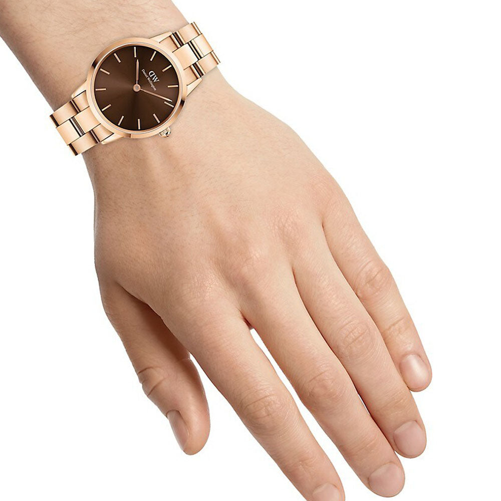 Daniel Wellington - Orologio Solo Tempo Iconic Link Amber 36Mm