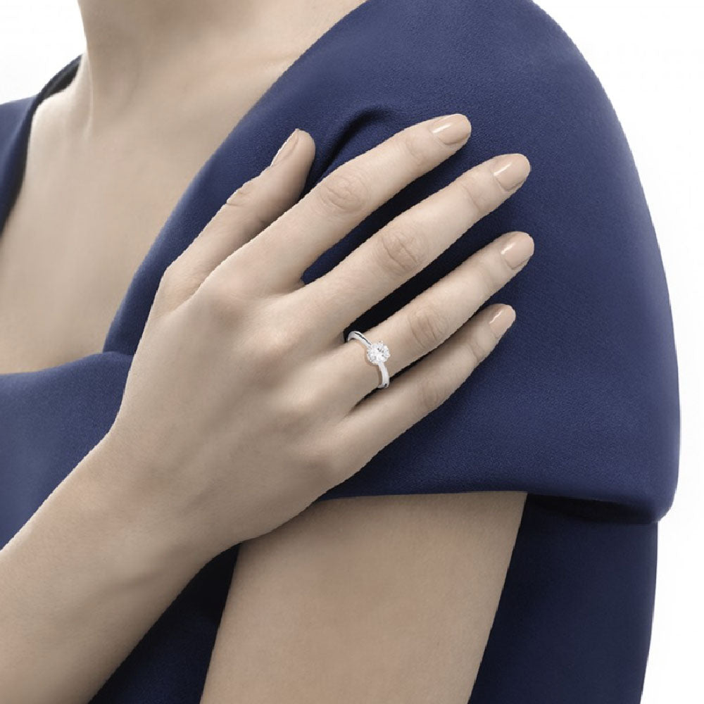 RECARLO - ANELLO SOLITARIO ANNIVERSARY IN ORO BIANCO CON DIAMANTE