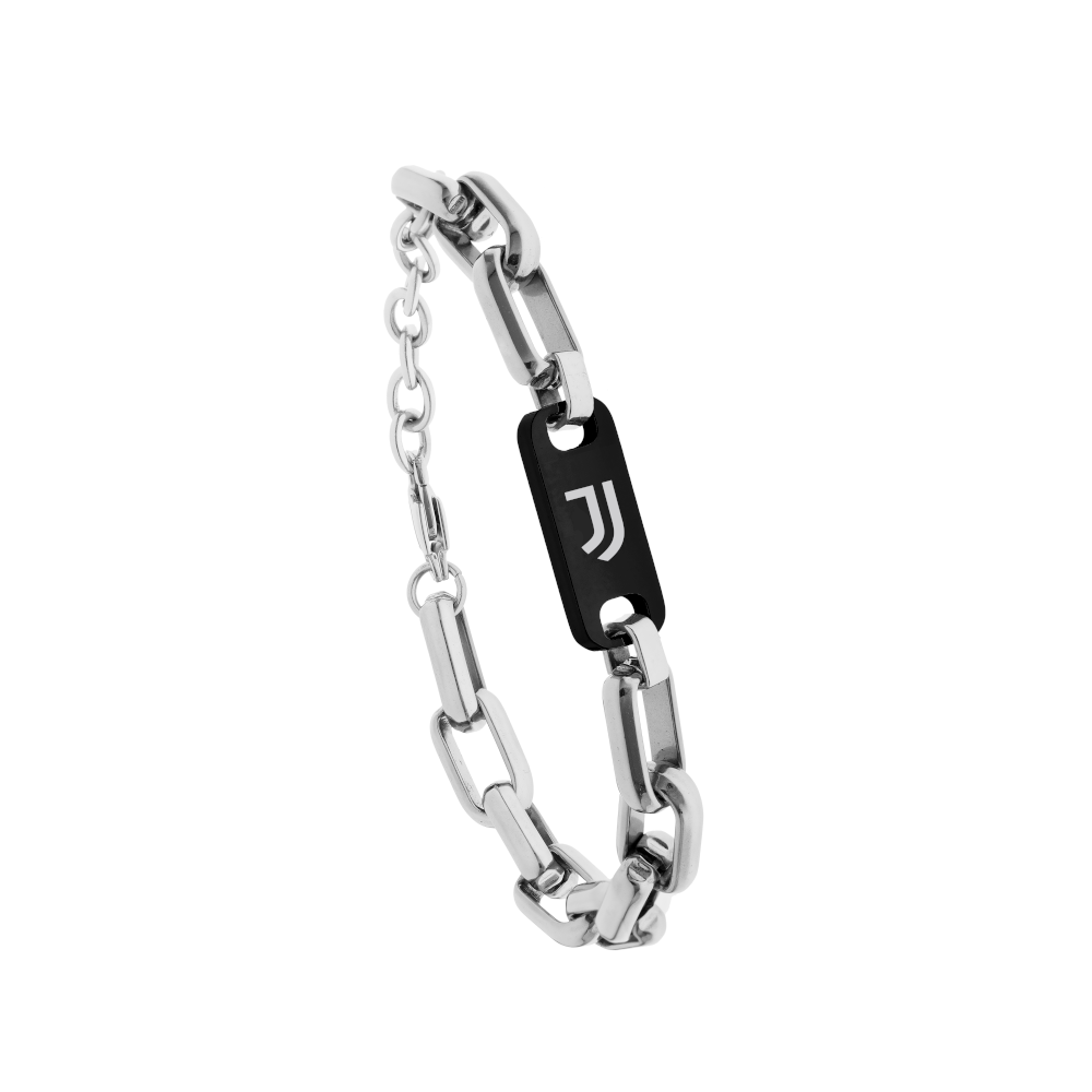 Juventus Fc - Bracciale Ufficiale Juventus In Acciaio 316L Con Smalto