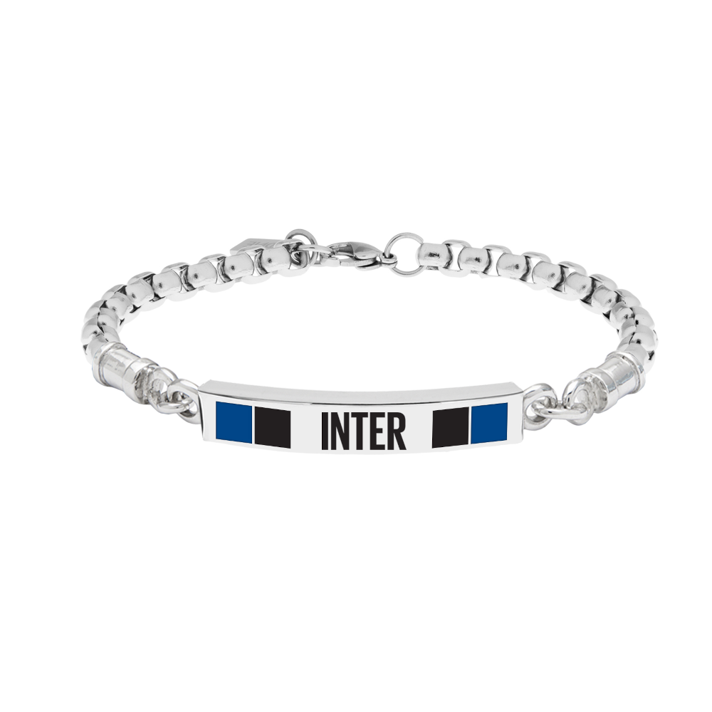 FC INTERNAZIONALE - BRACCIALE UFFICIALE INTER IN ACCIAIO 316L CON SMALTO