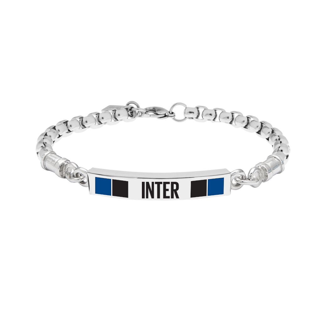 Fc Internazionale - Bracciale Ufficiale Inter In Acciaio 316L Con Smalto