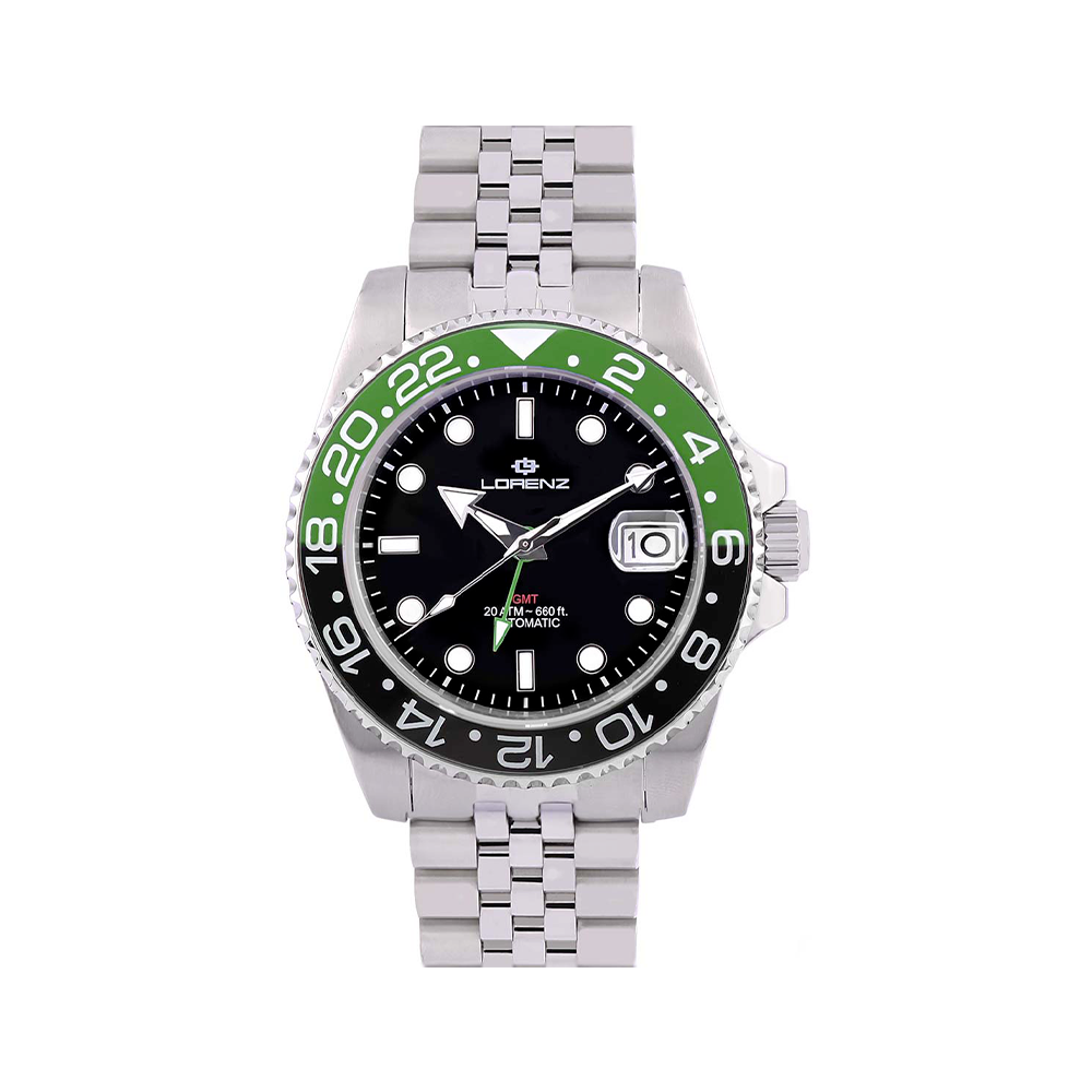 Lorenz - Orologio solo tempo Gmt automatico | 40mm