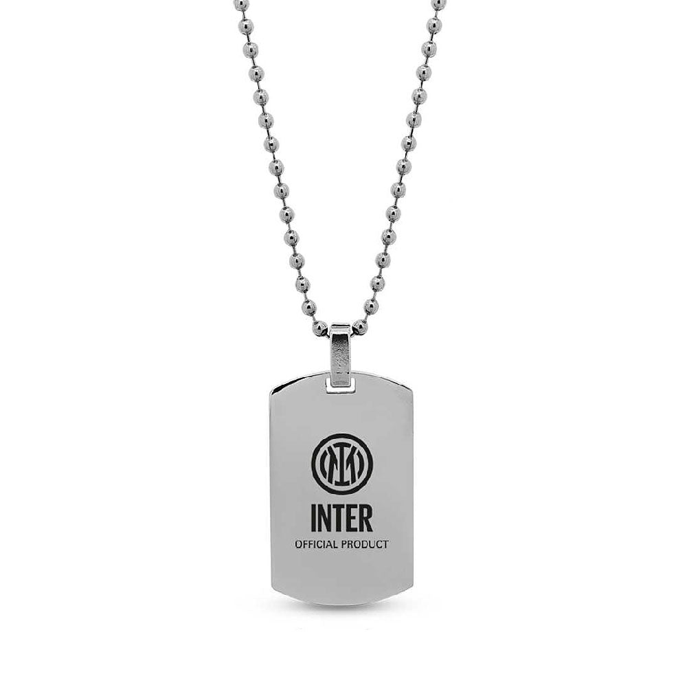 Fc Internazionale - Girocollo Ufficiale Inter Con Piastra Militare In Acciaio 316L