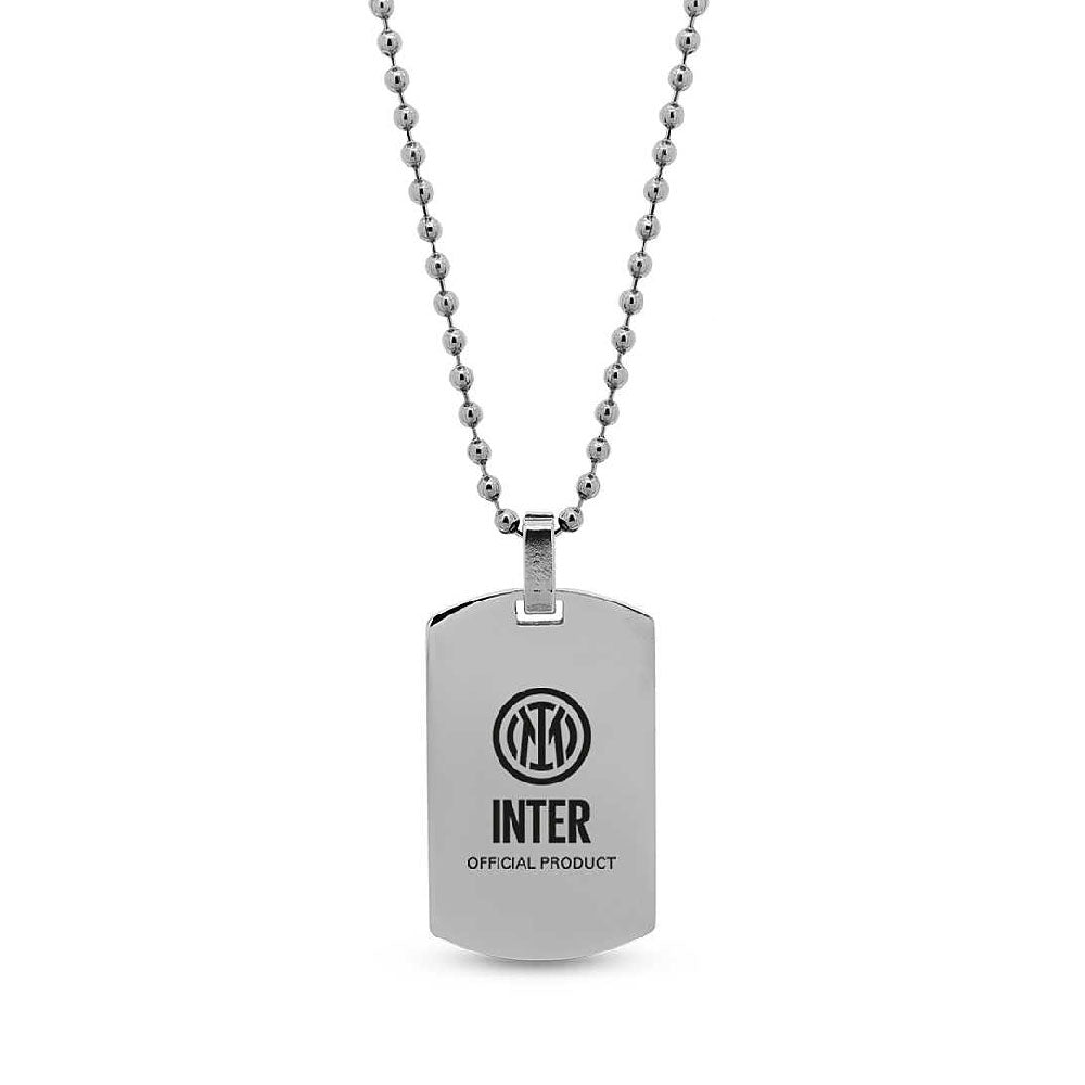 Fc Internazionale - Girocollo Ufficiale Inter Con Piastra Militare In Acciaio 316L