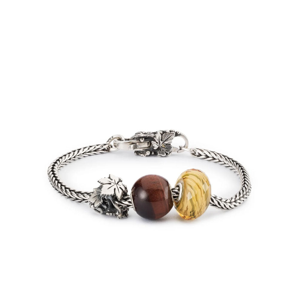 Trollbeads - Occhio Di Tigre Rosso Rotondo Grande