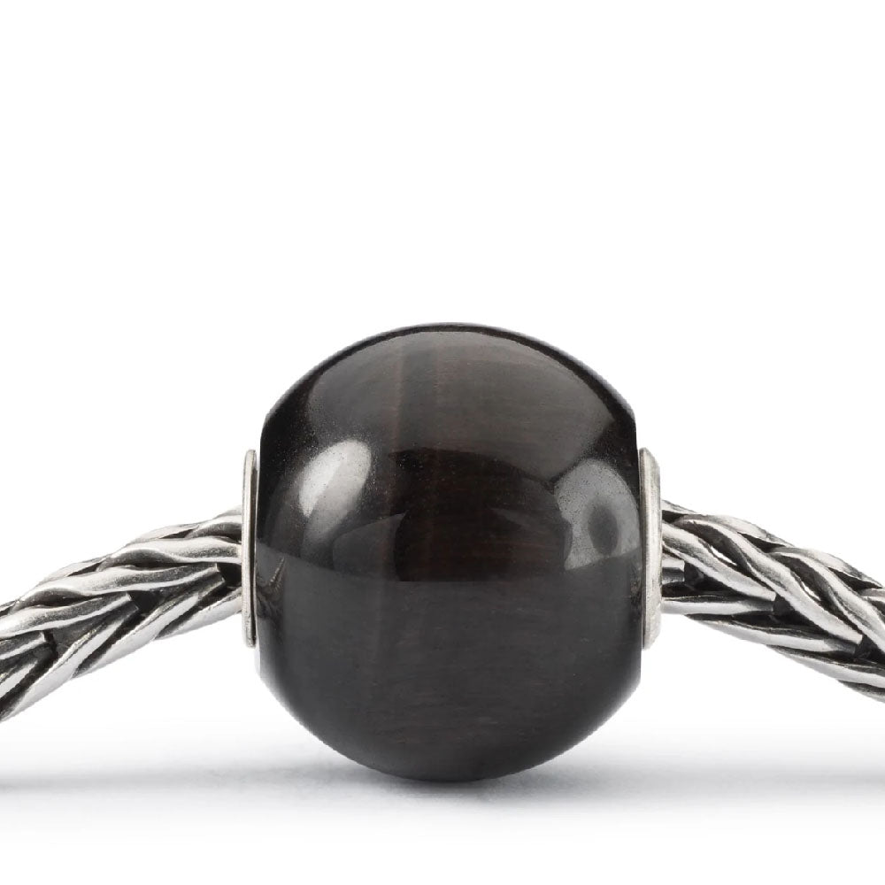 Trollbeads - Occhio Di Gatto Nero Rotondo Grande