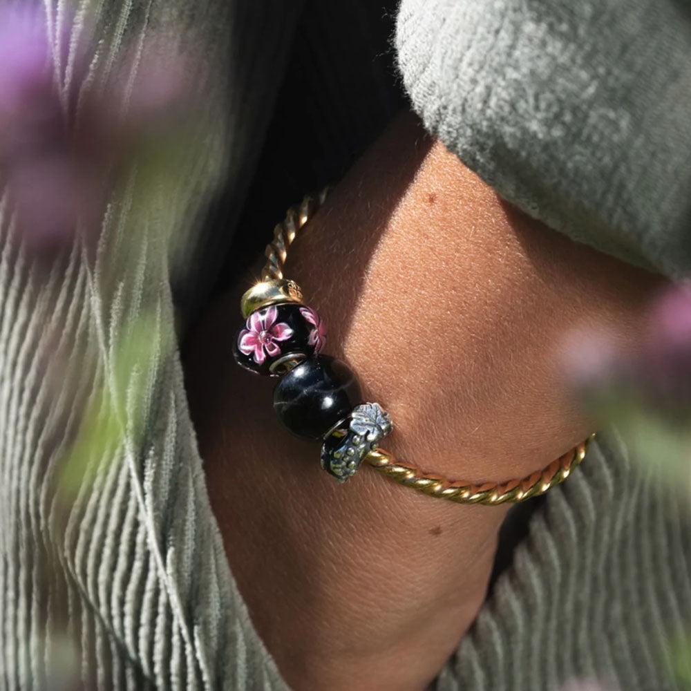 Trollbeads - Occhio Di Gatto Nero Rotondo Grande