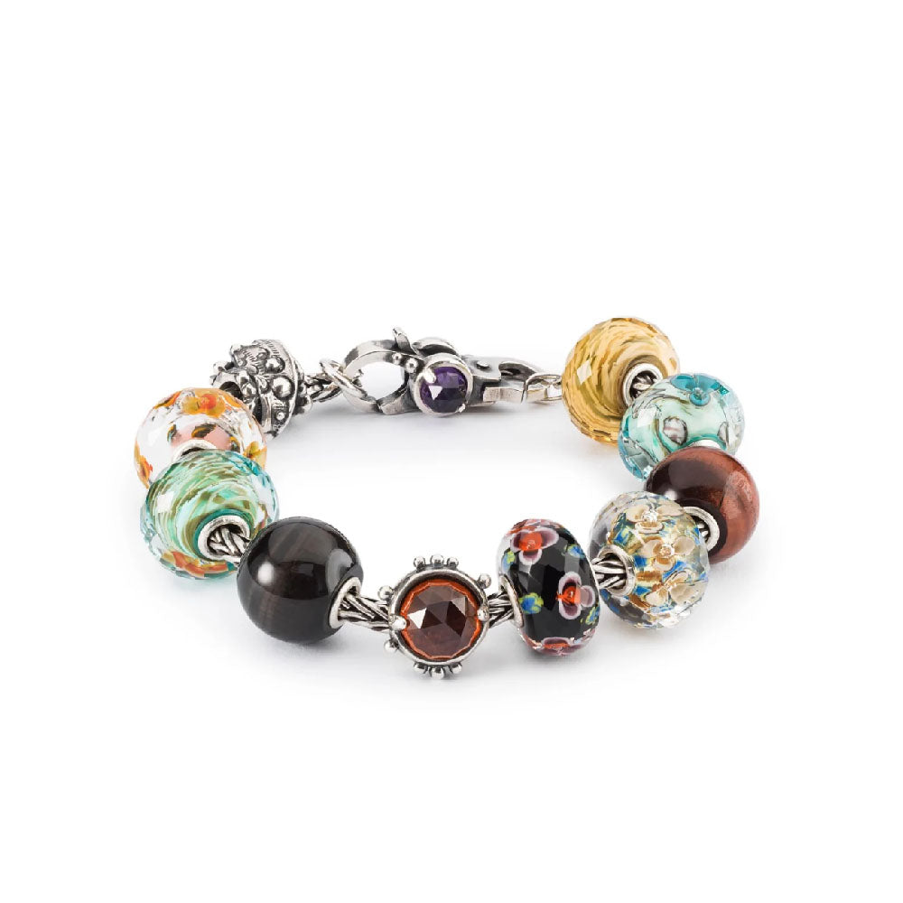 Trollbeads - Occhio Di Tigre Rosso Rotondo Grande