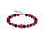 AC MILAN - BRACCIALE UFFICIALE MILAN IN ACCIAIO 316L CON PIETRE NATURALI E SMALTO