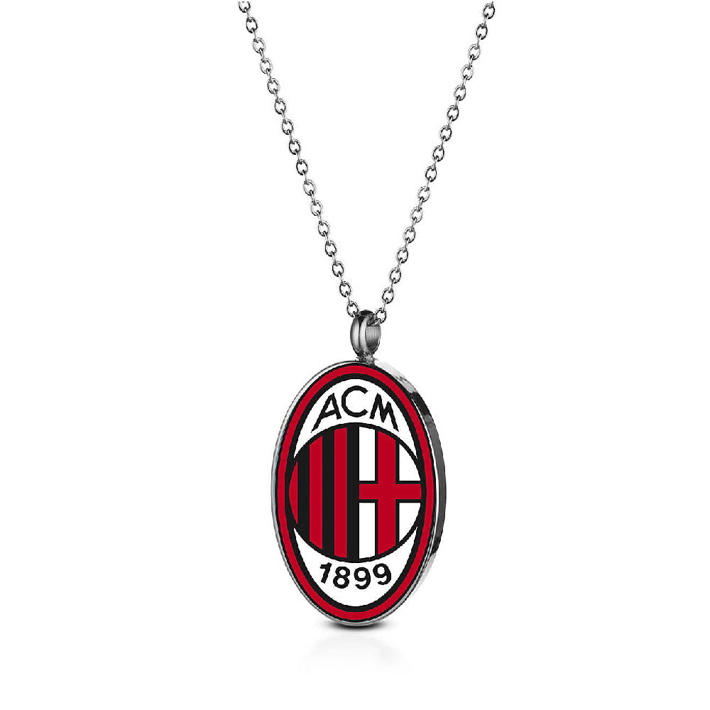 Ac Milan - Medaglia Ufficiale Milan In Acciaio 316L Con Smalto