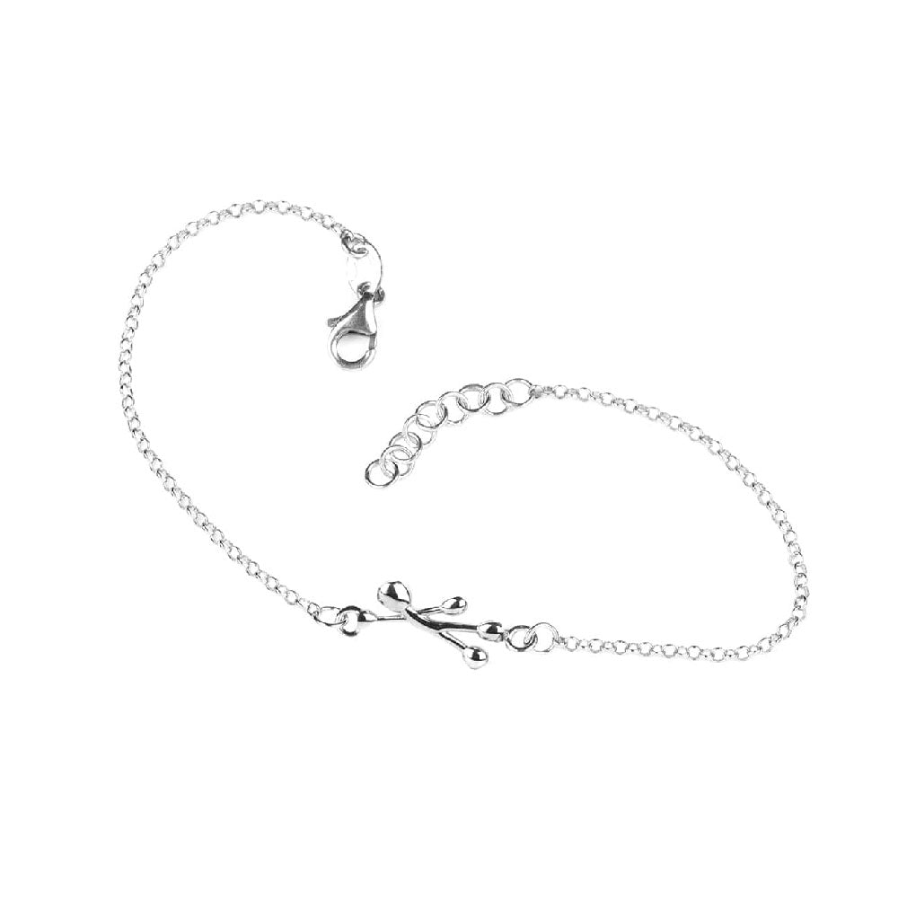 PENSIERI FELICI - BRACCIALE IN ARGENTO 925 RODIATO REGOLABILE