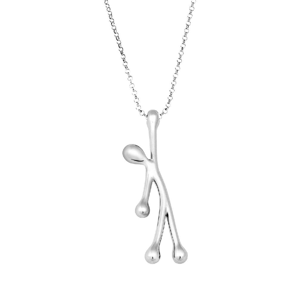 PENSIERI FELICI - COLLANA E OMINO IN ARGENTO 925