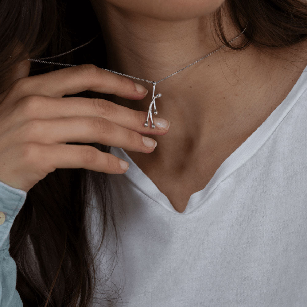 Pensieri Felici - Collana E Omino In Argento 925