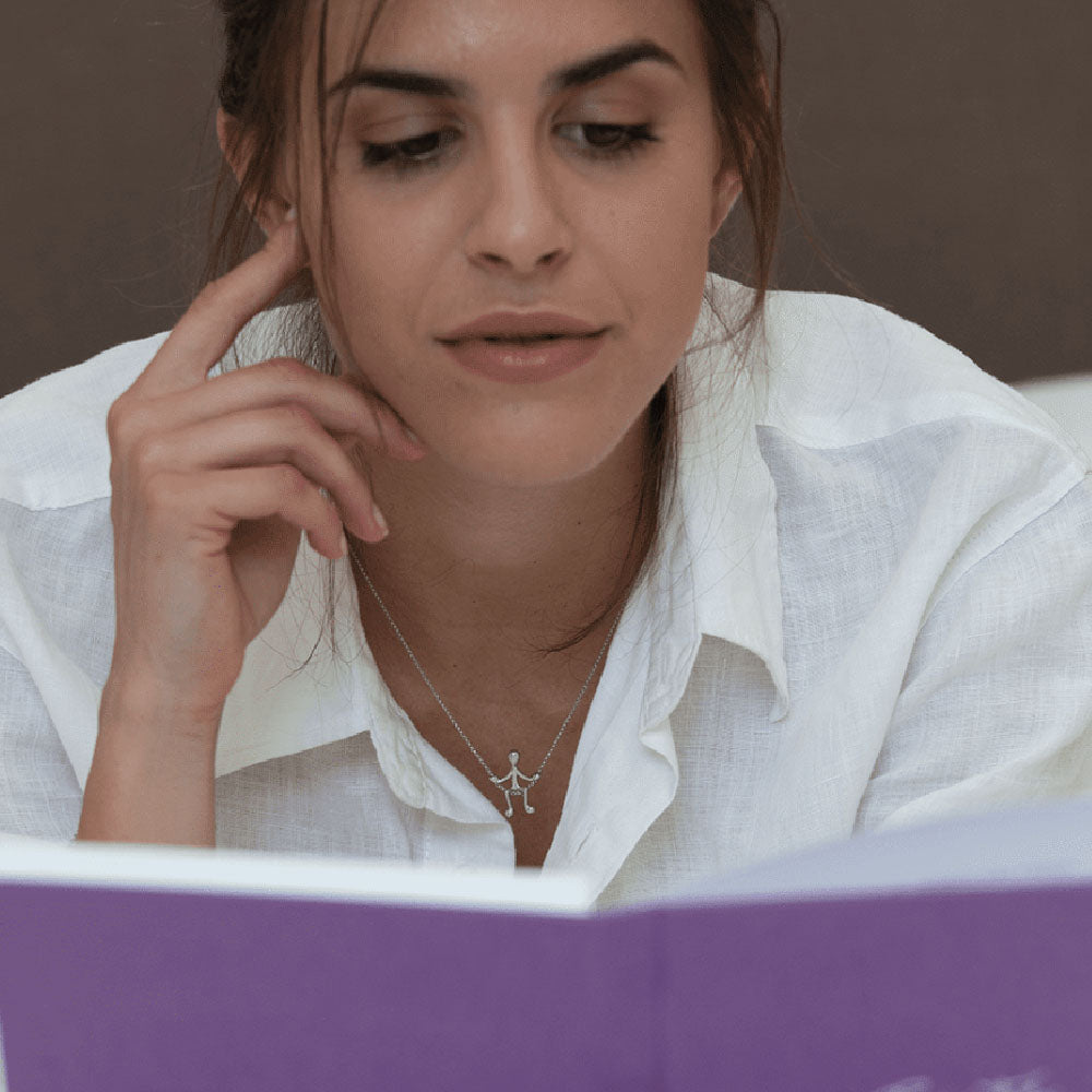 Pensieri Felici - Collana E Omino In Argento 926