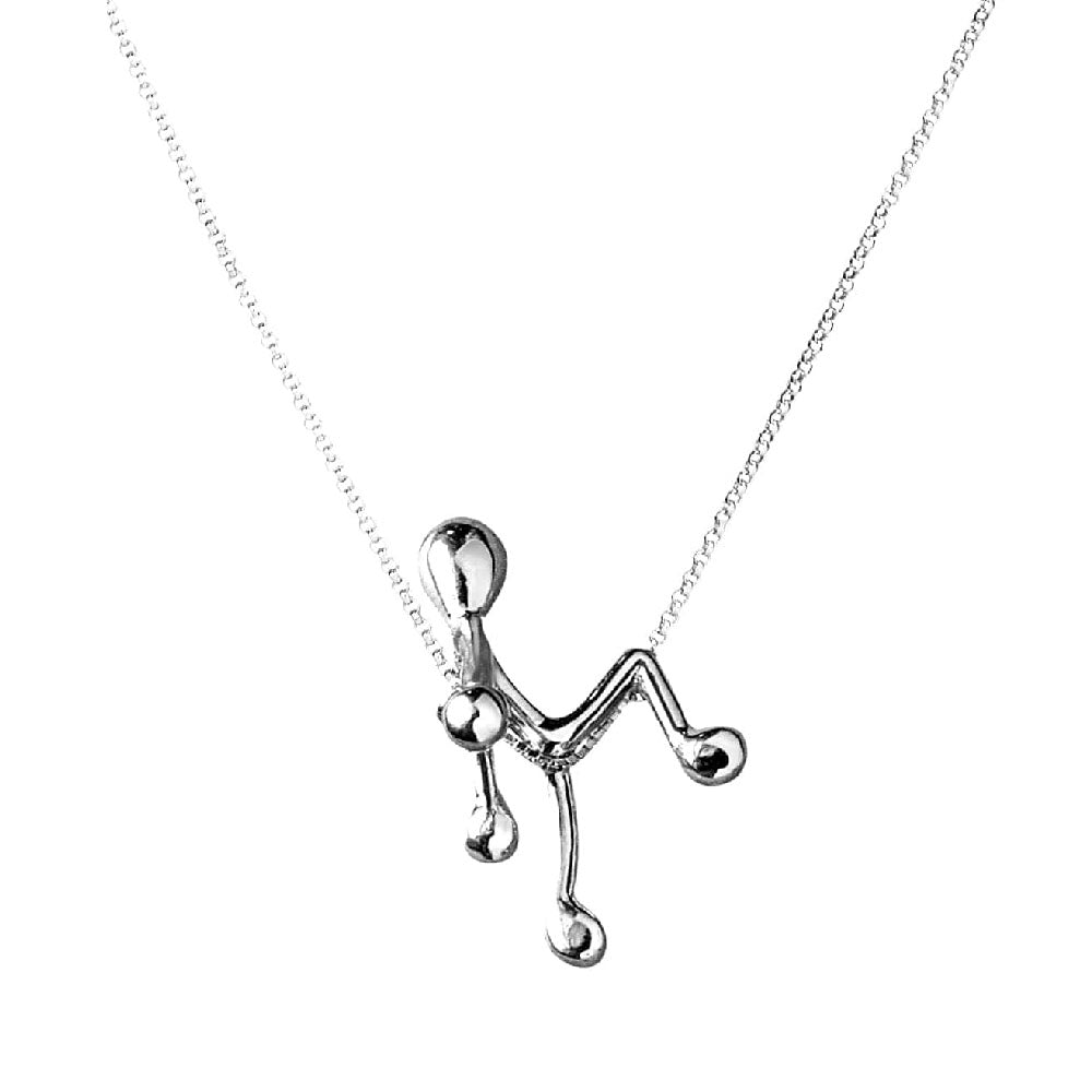 PENSIERI FELICI - COLLANA E OMINO IN ARGENTO 925