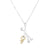 PENSIERI FELICI - COLLANA E OMINO IN ARGENTO 925 E CIUCCIO IN ORO 14 KT