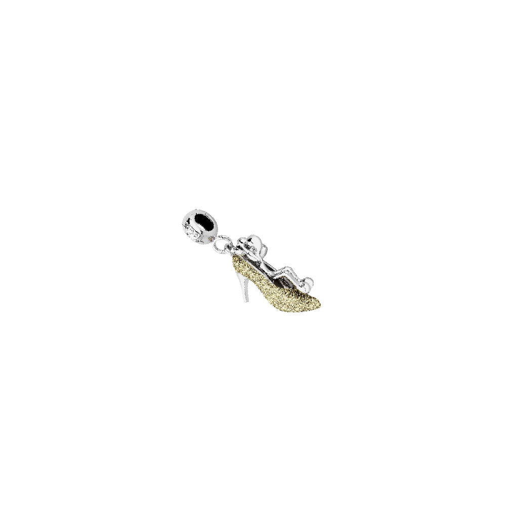 PENSIERI FELICI - SCARPA GOLD GLITTER IN ARGENTO 925