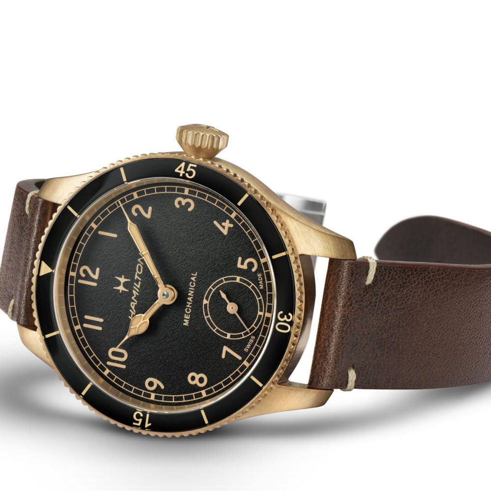 Hamilton - Orologio Meccanico Khaki Pilot Pioneer Bronze