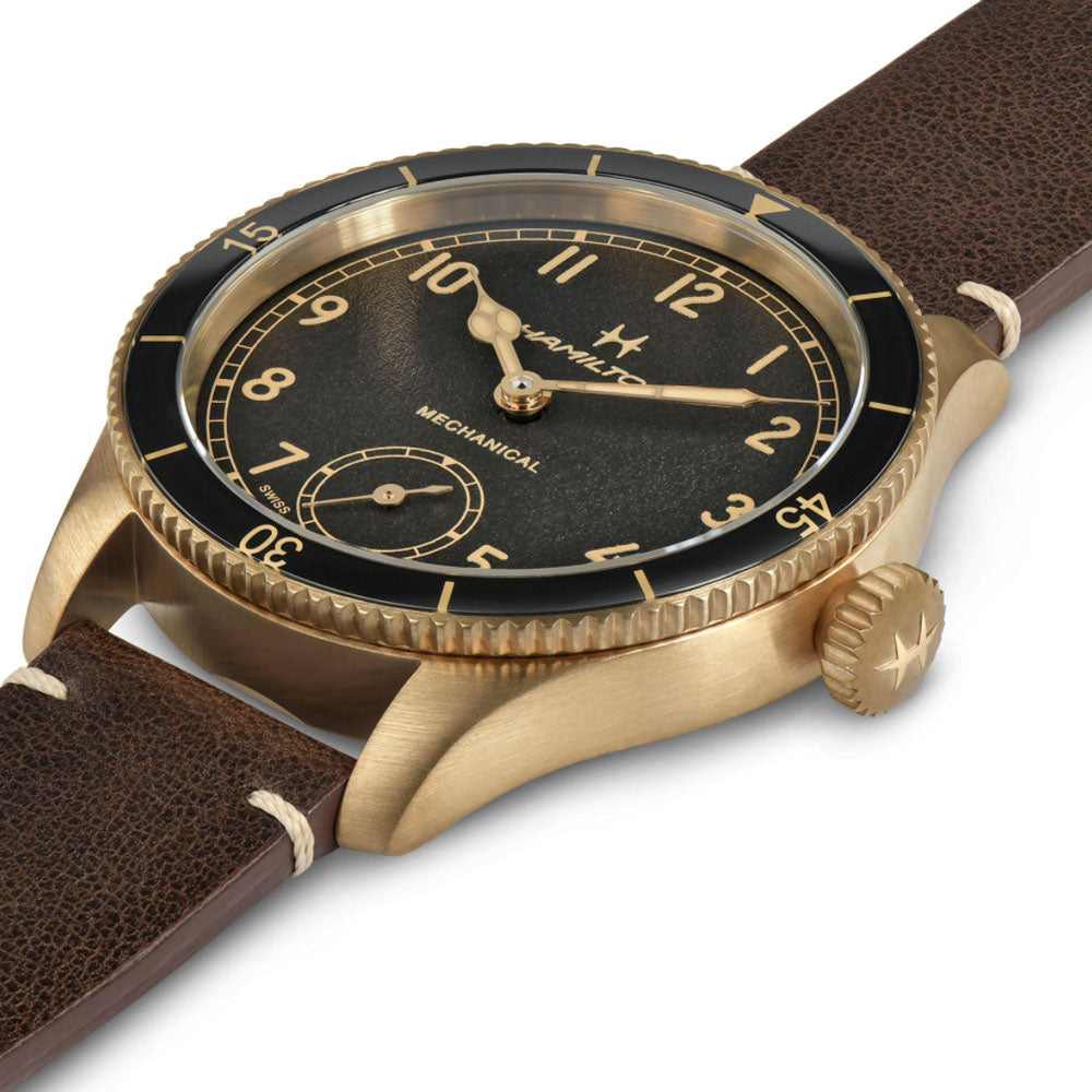 Hamilton - Orologio Meccanico Khaki Pilot Pioneer Bronze