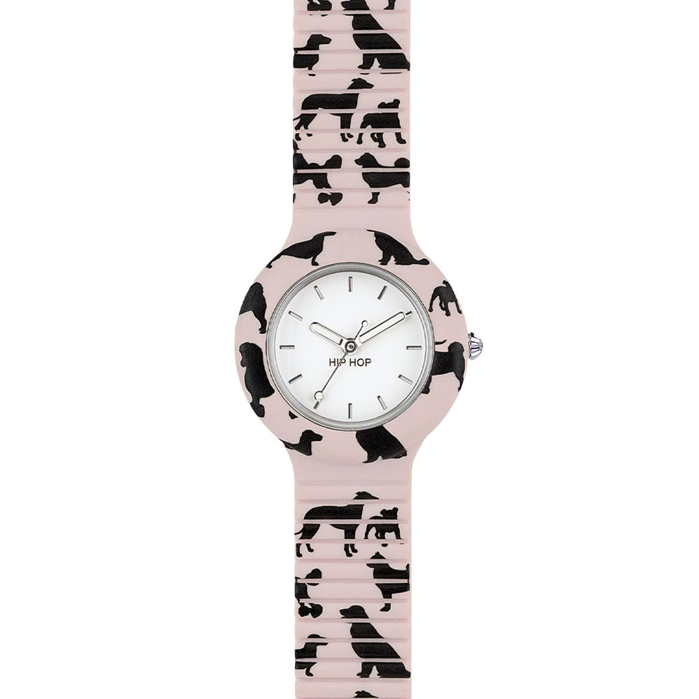 Hip­ Hop - Orologio Da Donna In Silicone Stampato Animals Addicted - Dogs