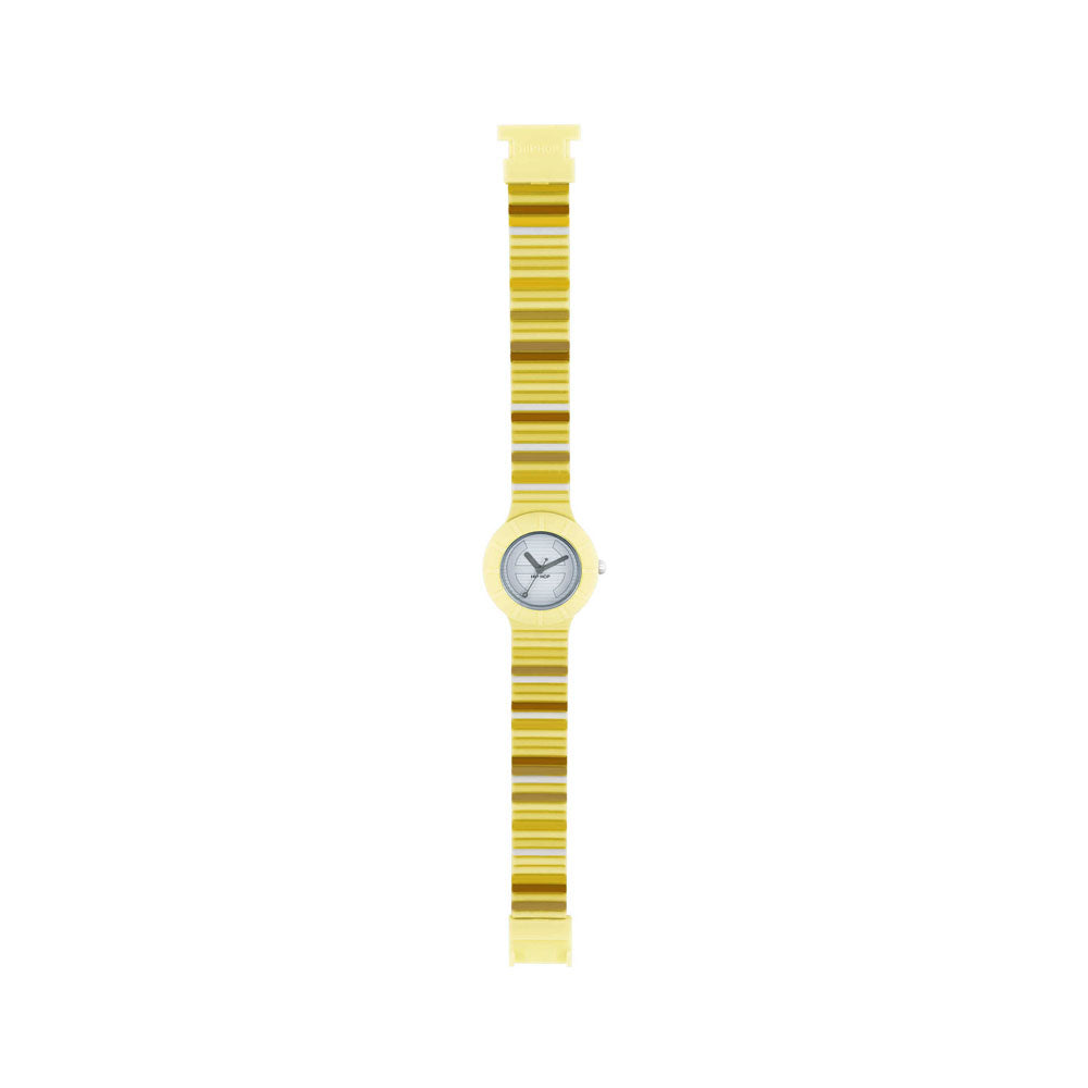 Hip­ Hop - Orologio Da Donna In Silicone Stampato Millerighe - Yellow