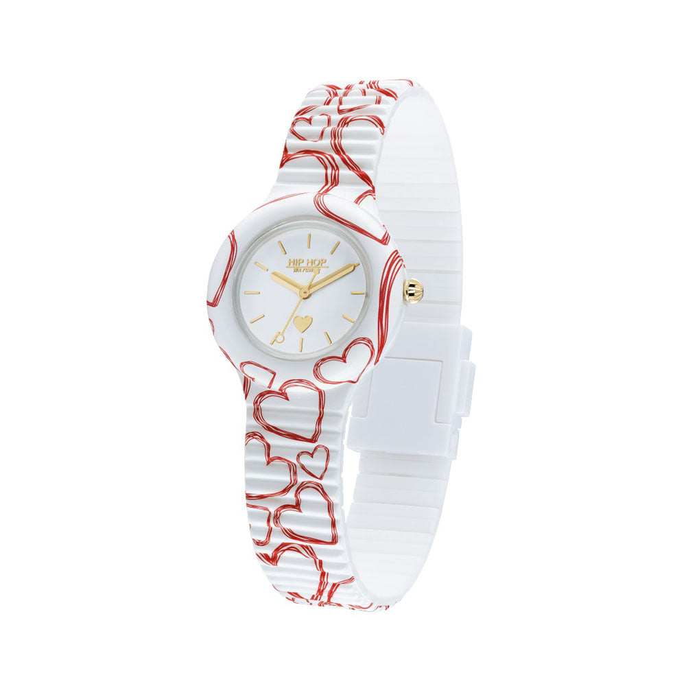 Hip­ Hop - Orologio Da Donna In Silicone Stampato Sweet Heart - Sketch
