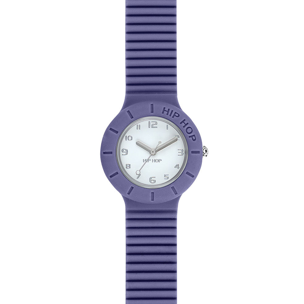 Hip­ Hop - Orologio Da Donna In Silicone Stampato Numbers Collection - Twilight Purple