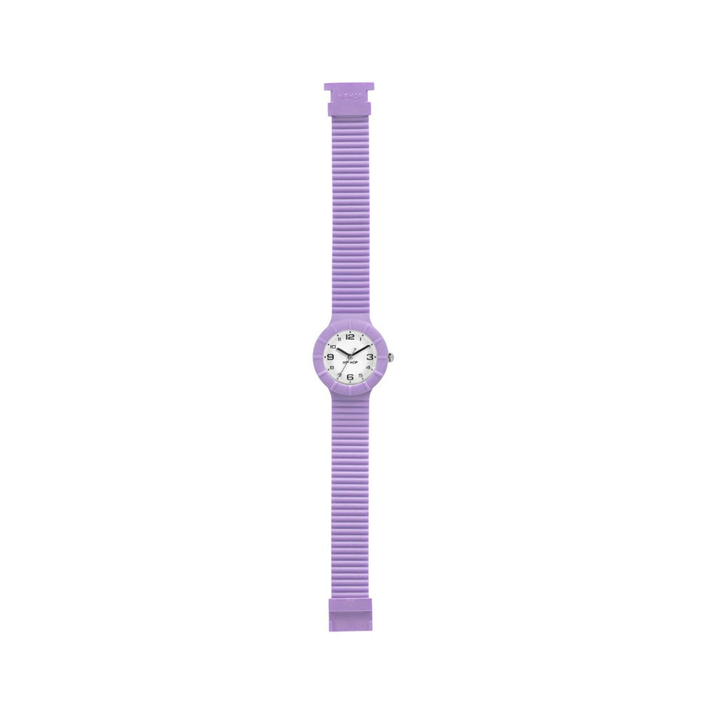 Hip ­Hop - Orologio Da Donna In Silicone Stampato Numbers Collection - Sheer Lilac