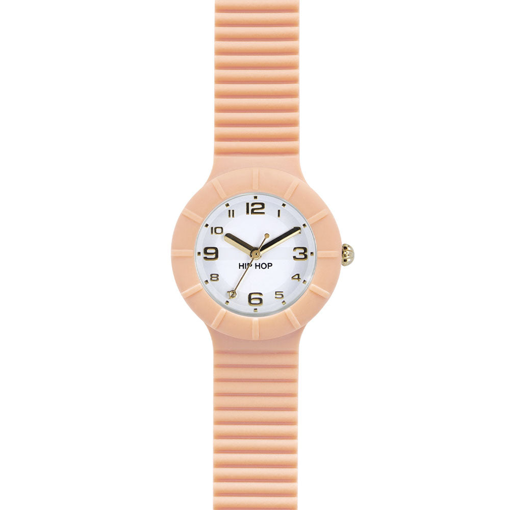Hip­ Hop - Orologio Da Donna In Silicone Stampato Numbers Collection - Beach Sand