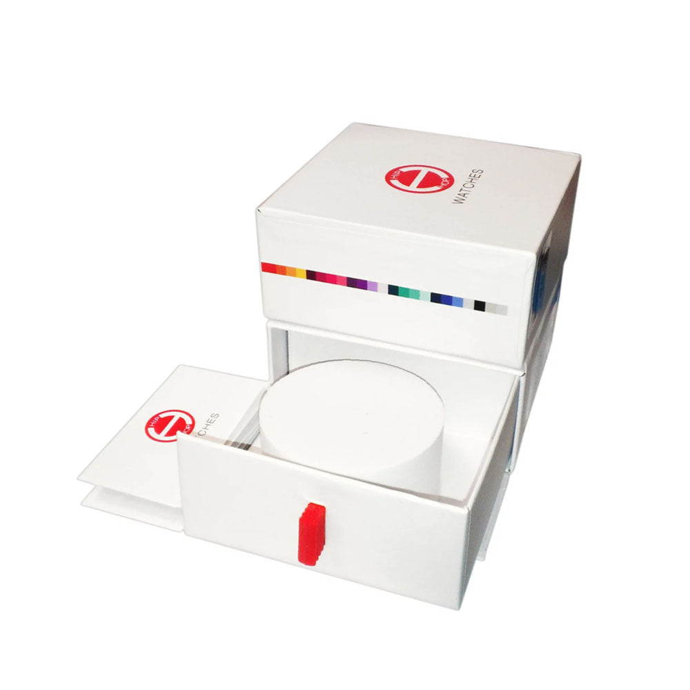 Hip­ Hop - Orologio Da Donna In Silicone Stampato Numbers Collection - Beach Sand