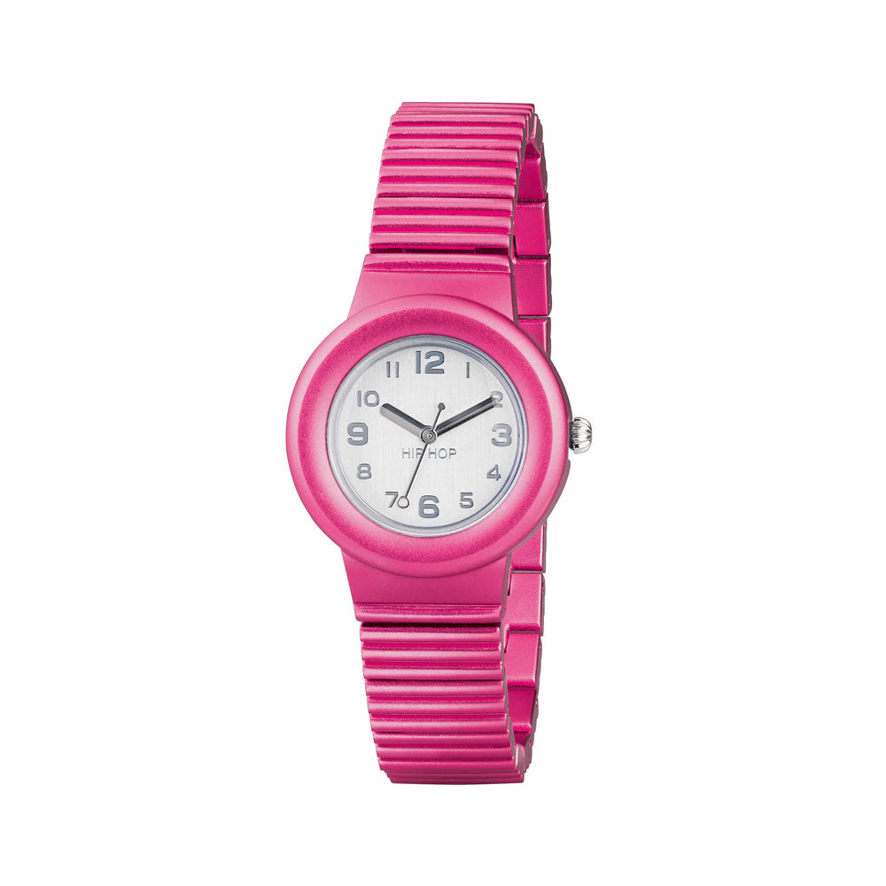 Hip Hop Orologio Da Donna In Alluminio Fuxia Gioielleria