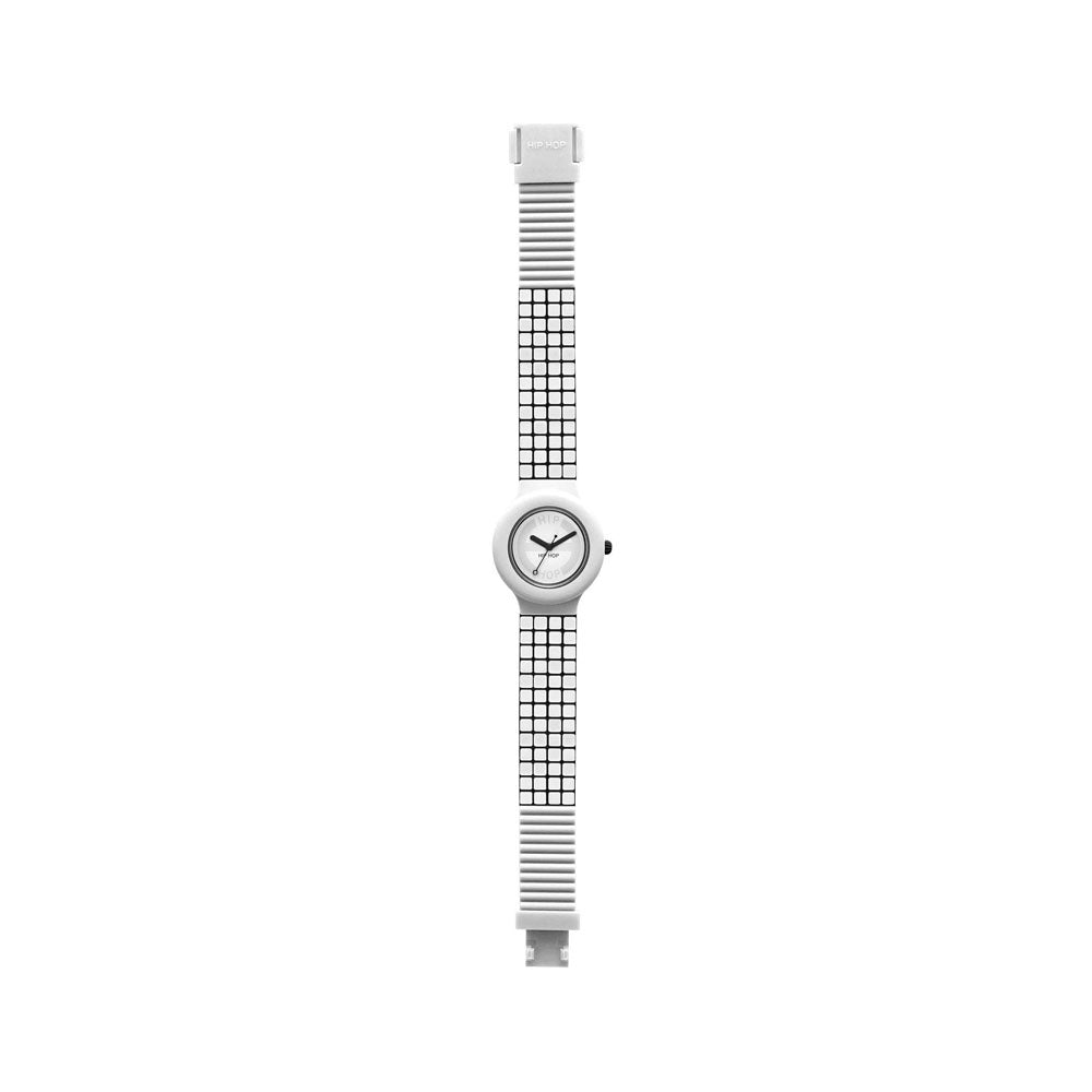HIP HOP - OROLOGIO UNISEX IN SILICONE - COLLEZIONE MOSAIC - WHITE