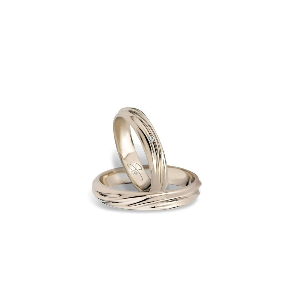 POLELLO - FEDE IN ORO 18KT LAVORATA CON DIAMANTE