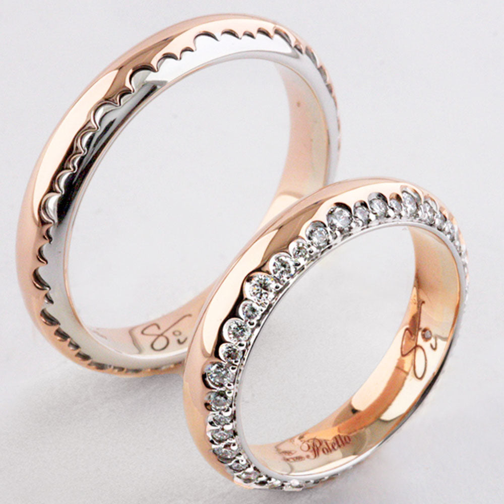 POLELLO - FEDE BICOLOR IN ORO BIANCO E ORO ROSA 18KT