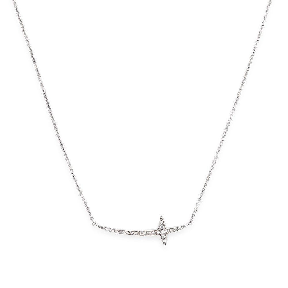 925 SILVER NECKLACE CROSS WITH STONES (6143412240540)