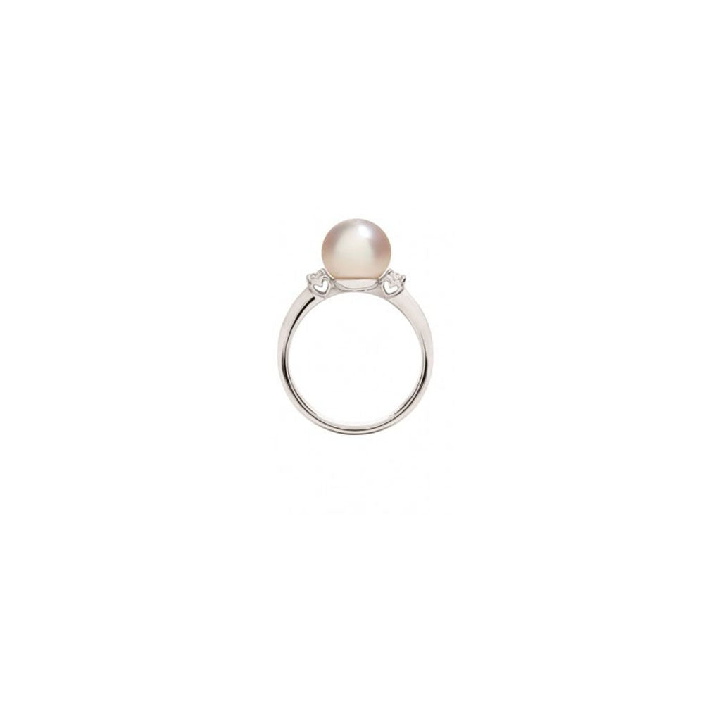 Anello perla clearance e diamanti recarlo