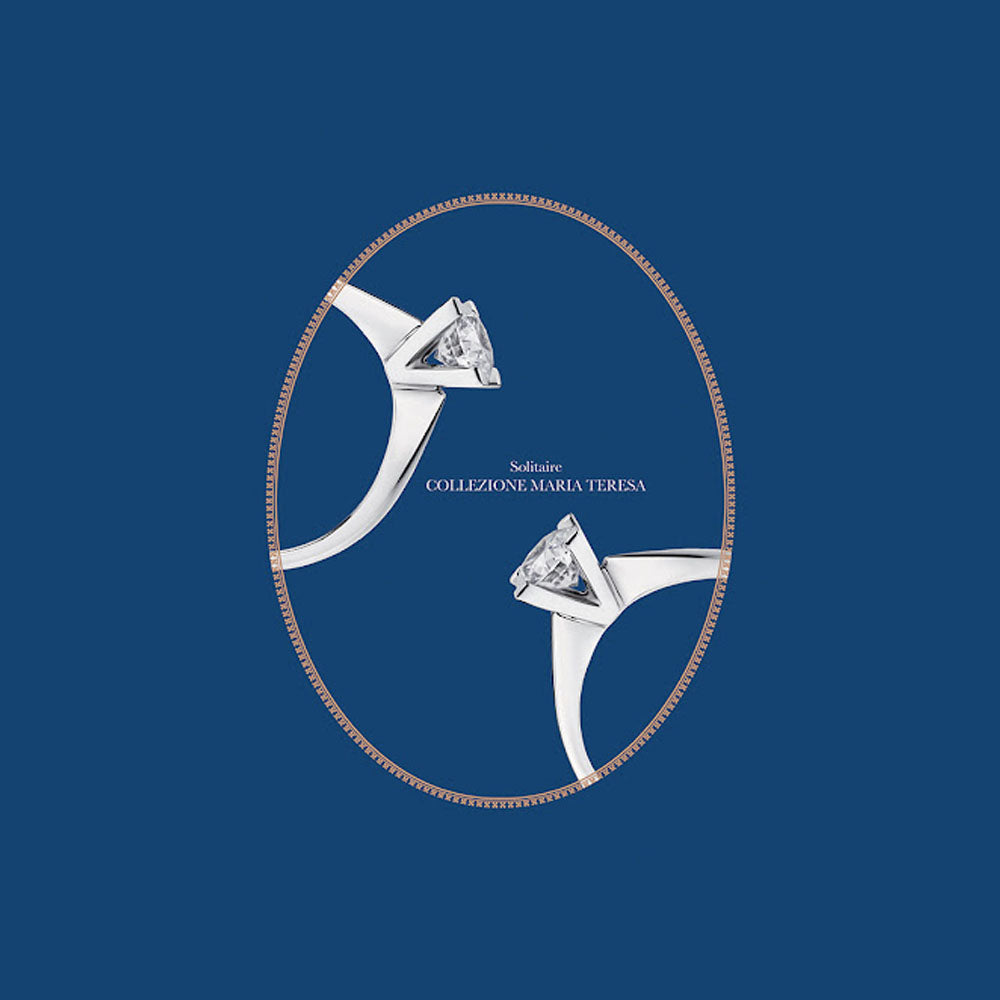 RECARLO - ANELLO CON DIAMANTE SOLITARIO MARIA TERESA IN ORO 18KT