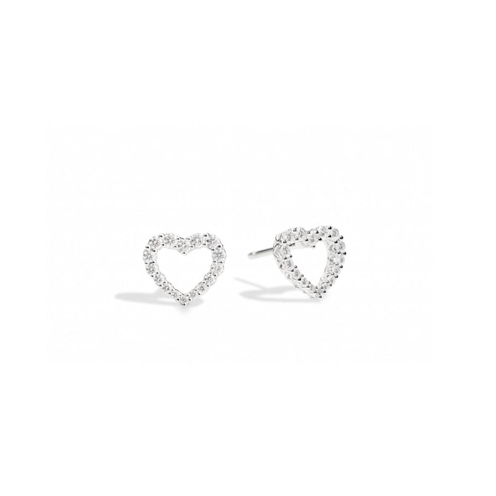 RECARLO - ORECCHINI A CUORE CON DIAMANTE