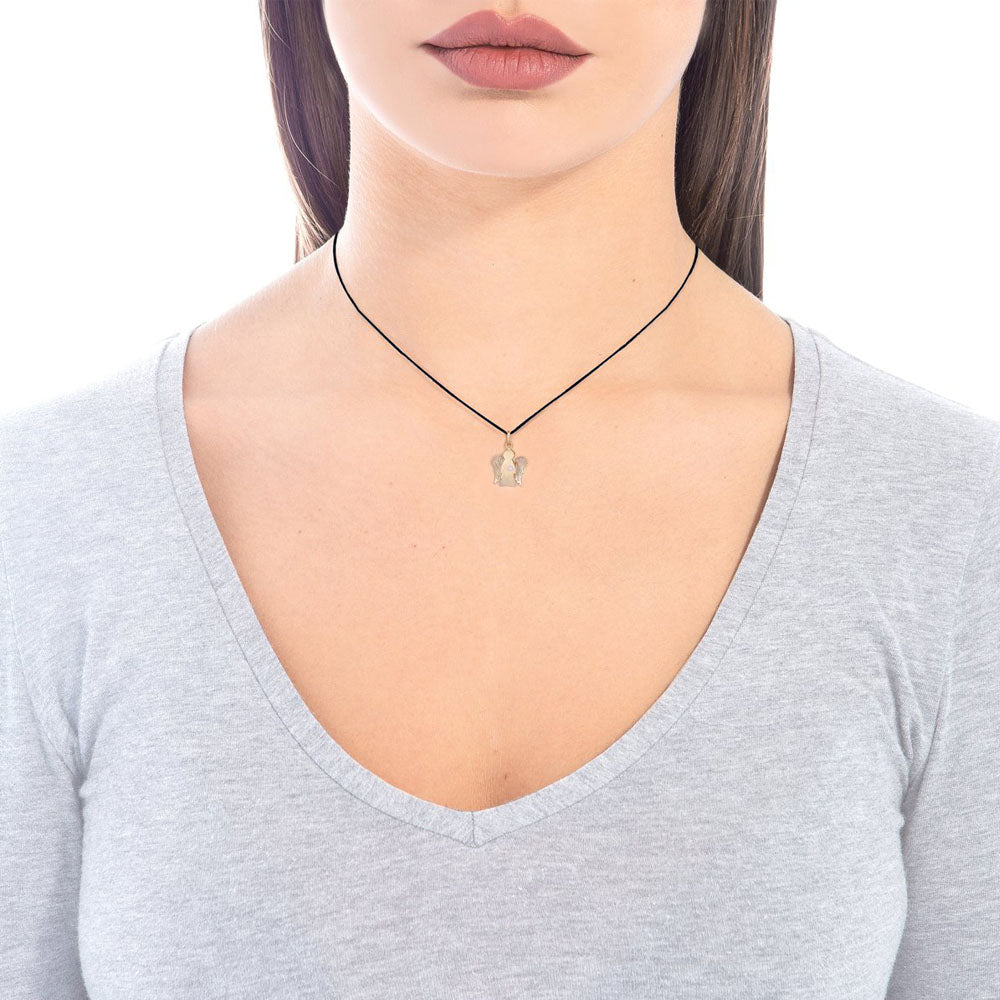 Roberto Giannotti - Collana Con Pendente Angelo In Oro Con Diamante