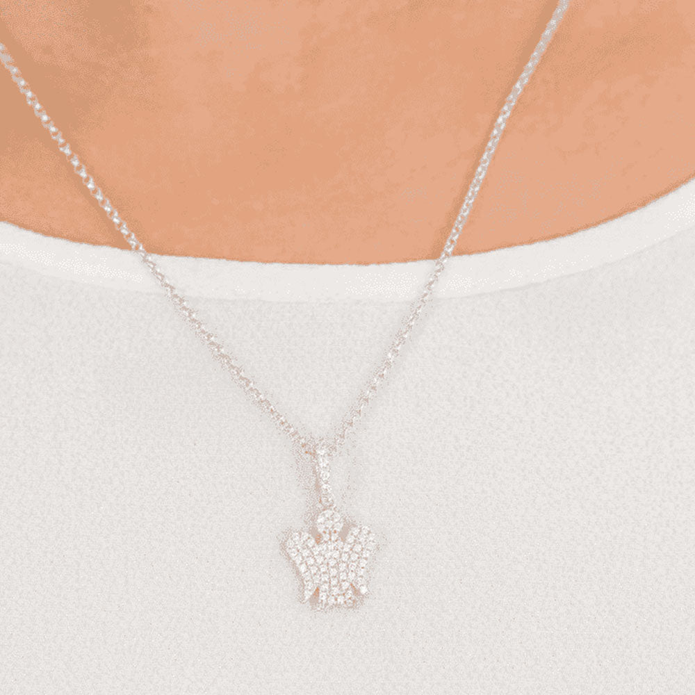 Roberto Giannotti - Collana Con Angelo In Argento E Zirconi