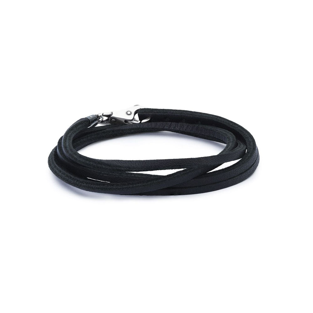TROLLBEADS - BRACCIALE IN CUOIO NERO