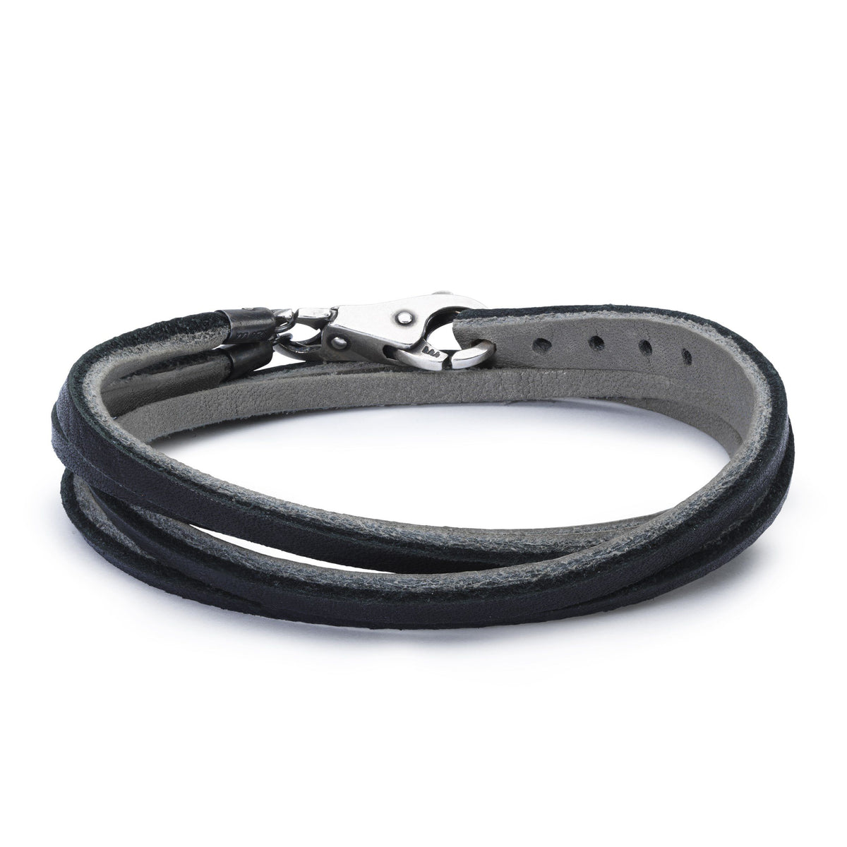 BLACK / GRAY LEATHER BRACELET