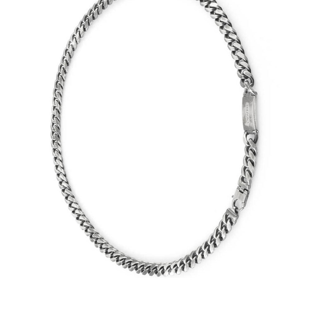 Unoaerre - Collana A Maglia Grumetta In Argento Brunito