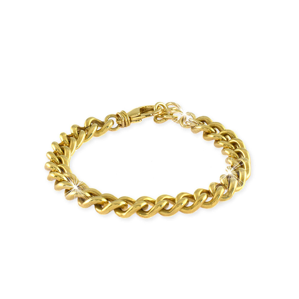 UNOAERRE - BRACCIALE CON CATENA GRUMETTA MINI IN BRONZO DORATO