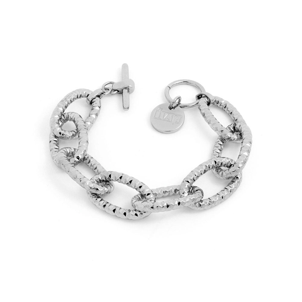 Unoaerre - Bracciale Catena Maxi In Bronzo Argentato