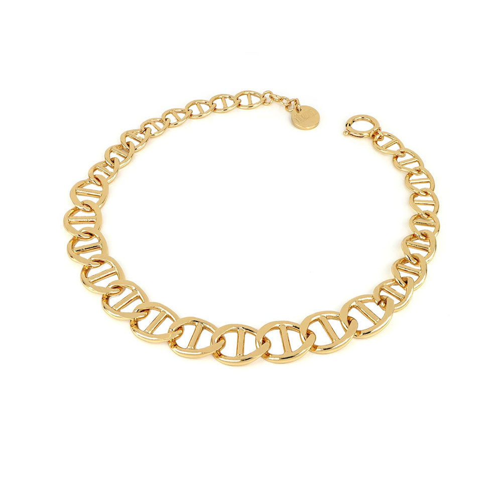 Unoaerre - Collana Traversino In Bronzo Dorato