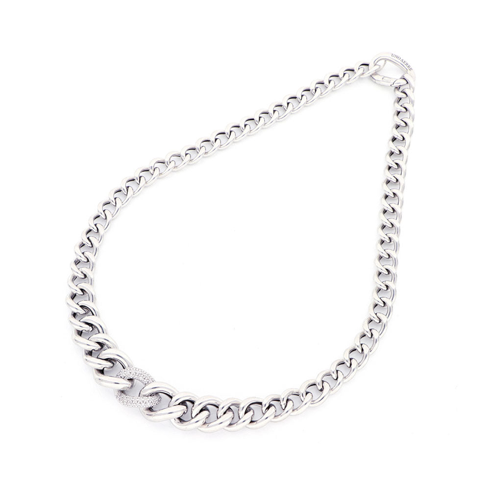 UNOAERRE - COLLANA IN ARGENTO BIANCO