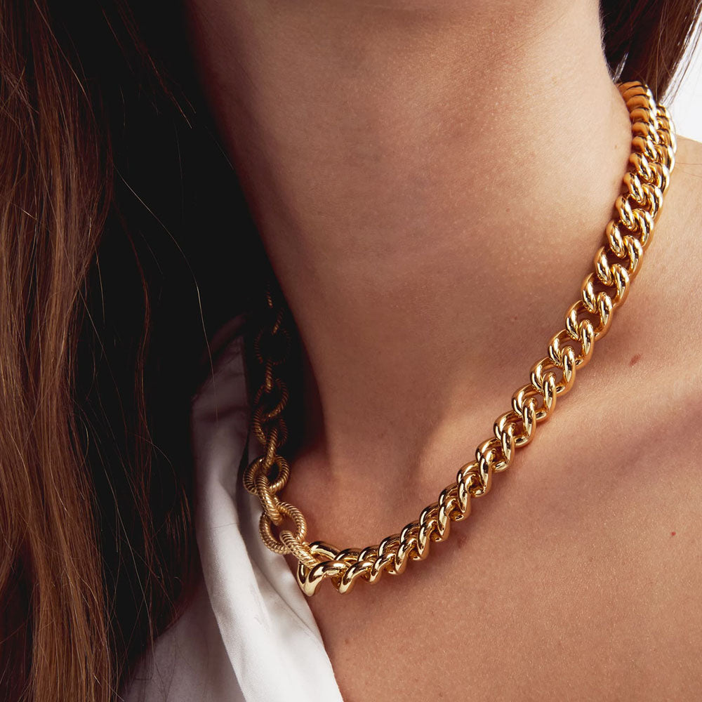 Unoaerre - Collana In Bronzo Dorato