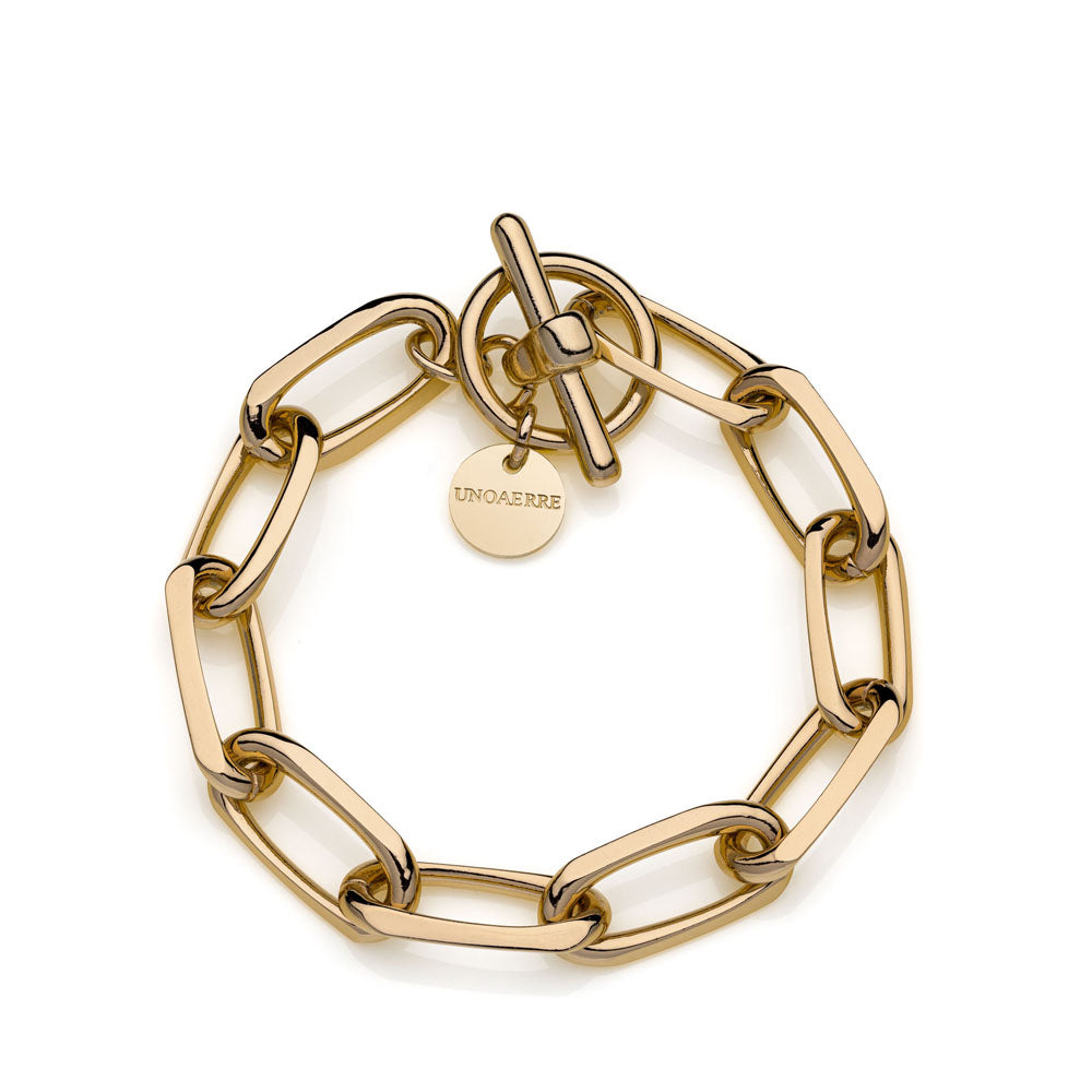 Unoaerre - Bracciale In Bronzo Dorato Catena Forzatina